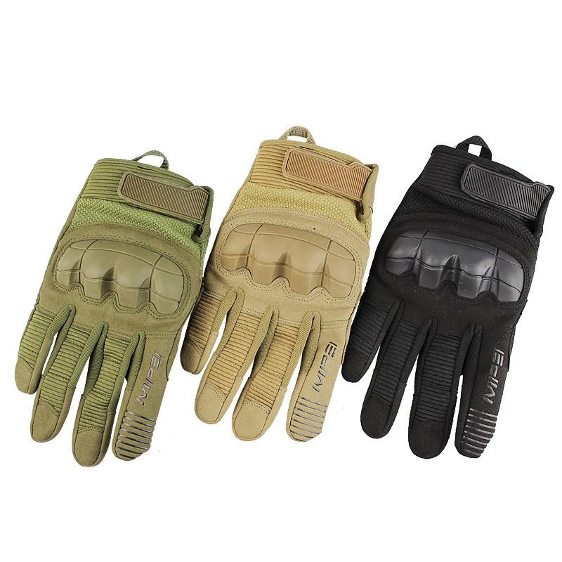 Tactical Full-Finger Gloves Cycling Outdoor Training Anti-Slip Touchscreen Nylon Cotton Lined Lightweight