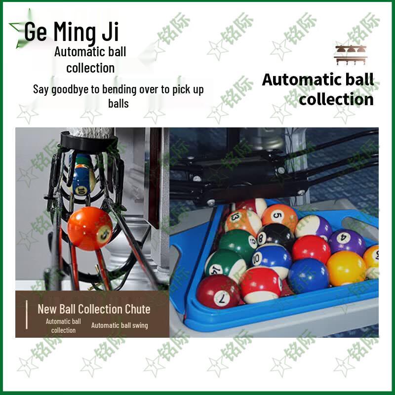 Mingji 9ft Chinese 8-Ball Home Pool Table with Auto Ball Return