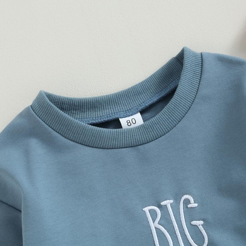 Baby Boy Sweatshirt 1Y 2Y 3Y 4Y 5Y 6Y Letter Print Long Sleeve Pullovers Autumn Tops for Toddler Cute Fall Clothes