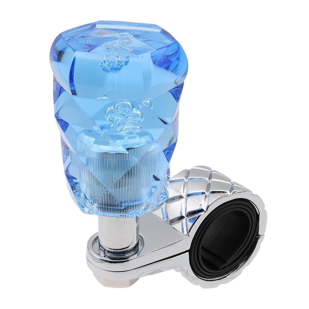 Fabulous-do Steering Wheel Spinner, Diamond Cut, Car Convenient, Comfortable, Goods, Parts, Truck, Spinner, Handle, Blue, Blue