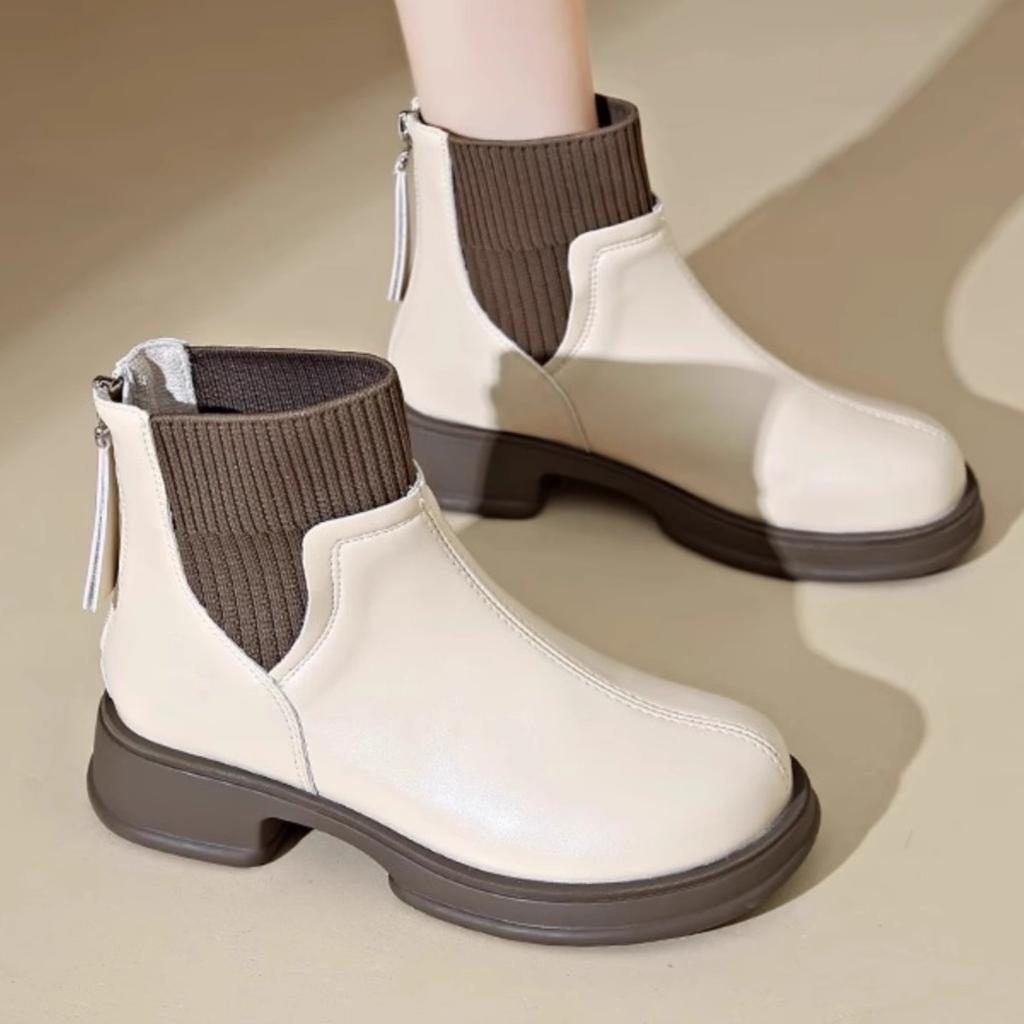 Платформа ботинки мартинс женская обувь 2025 новый тренд тонкие ботинки весна осень и зима короткие ботинки женские одинарные ботинки