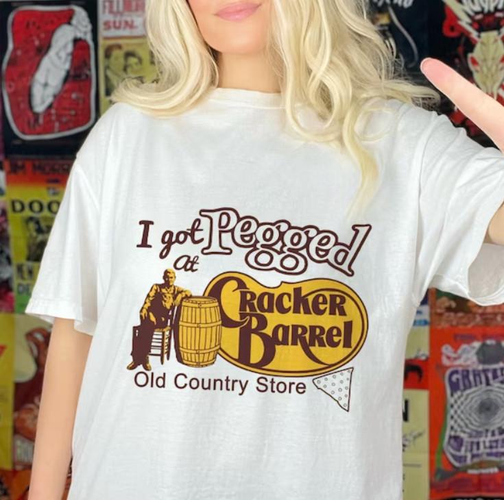I Got Pegged At Cracker Barrel Old Country Store Shirt Vintage Unisex Tee Unisex T-Shirt