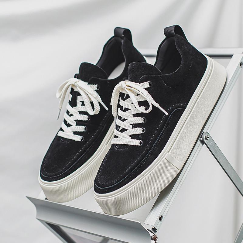 2967 handmade men's shoes hot-selling retro new low-state flip fur shoes men's casual versatile fashion board shoes