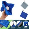 Square Golf Ball Cleaning Towel with Carabiner Hook Sports Towel Portable Golf Club Cleaner