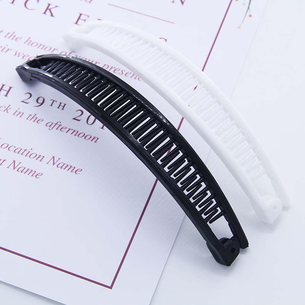 Long Elegant Girl Plastic Fashion Women Hairpins Hair Clip Comb Barrettes Banana Clip