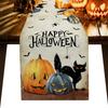 Halloween Pumpkin Black Cat Bat Table Runner Wedding Party Decor Tablecloth Christmas Dining Table Decor Table Cover