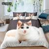 Home Living Luxury 3D Cute Pet Cat Bedding Set Duvet Cover Pillowcase Kids Bedding Set Queen and King EU/US/AU/UK Size