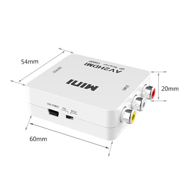 Конвертер RCA AV в HDMI Высокое качество HD 1080P Адаптер AV2HDMI для ТВ PS3 PS4 ПК DVD Xbox Проектор Конвертер RCA в HDMI