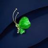 Emerald Butterfly Brooch, High-end Women's Classical Charm, Brooch, Cheongsam, Suit Pin, Anti-glare Collar Accessory