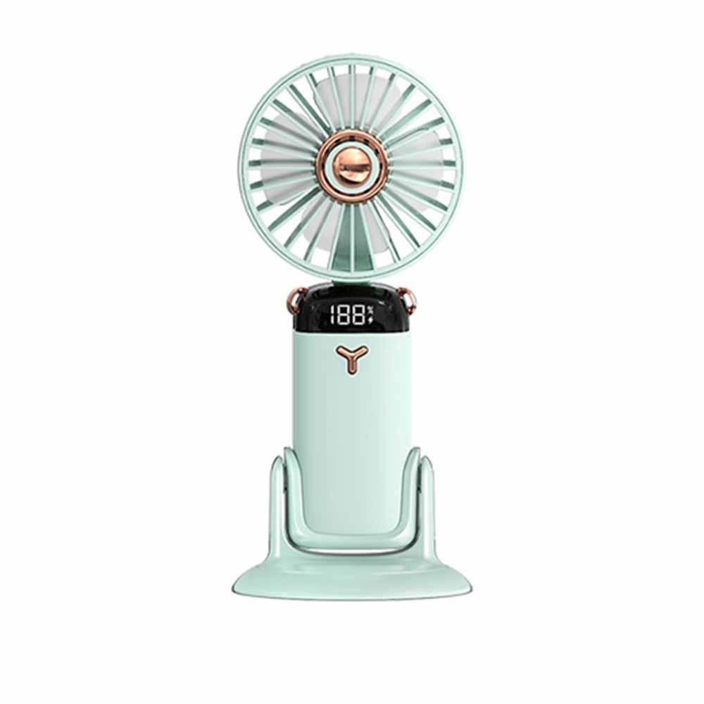 Adjustable Bracket Handheld Folding Fan 2400mAh Stroller Fan Air Conditioner Fan Office Use
