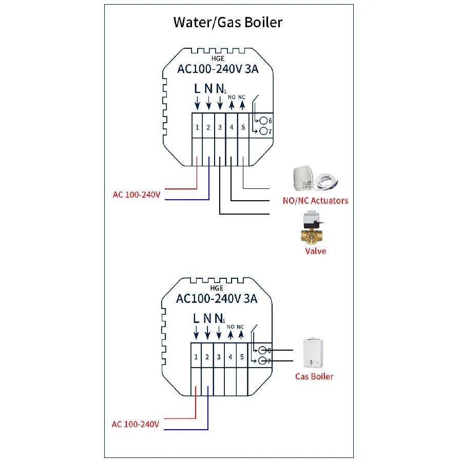 WiFi Smart Thermostat Temperature Controller Tuya Smart Life For Floor Heating Electric/Water Gas Boiler Works With Alexa Alice