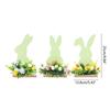 3 шт. Зеленый кролик Пасхальный декор Пасхальный деревянный кролик Украшение для стола Ремесло Украшение для вечеринки Товары для дома Гостиная
