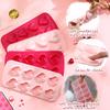 6 Pcs Heart Shaped Silicone Molds Ice Cube Trays 8 Holes Ice Molds for Valentines Day Whiskey, Cocktail, Chocolate, Candy, Fun Shapes Ice Cubes