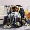 Bellingham Football Star Rose Poster Flannel Throw Blanket, Soft Warm Sofa Bed Cover, Soccer Fan Home Decor Blanket