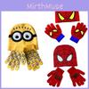 Stylish Children's Spiderman Minions Knitted Hat And Gloves Winter Warm Suit