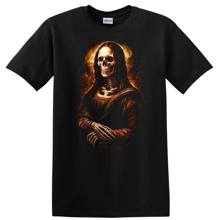 Skeleton Art T Shirt Creepy Vibe Gothic Portrait Vintage Style Tee