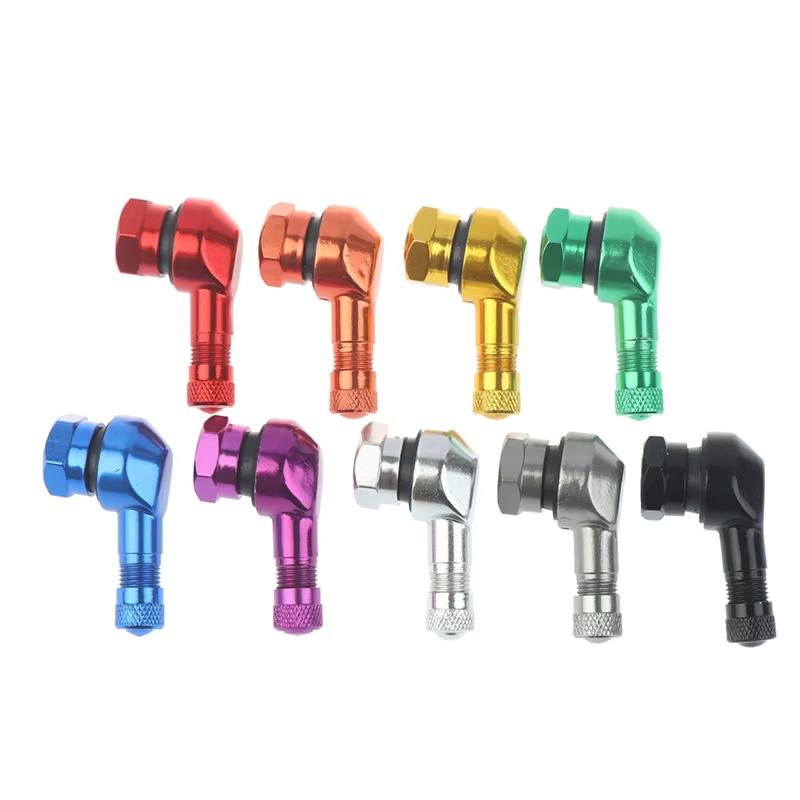 2 шт., клапан из алюминиевого сплава, обод мотоцикла, угол 90 градусов, колесо мотоцикла, бескамерные стержни клапана для деталей обода колеса