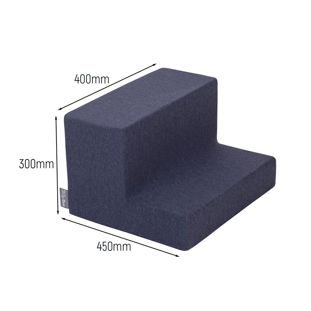 KiddyMoon Foam Playground for Kids Obstacle Course for Children Toy for Babies Soft Blocks Element, Steps, Darkblue:-