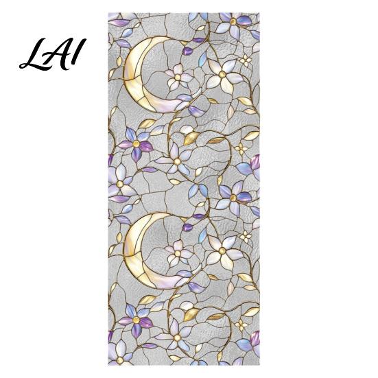 Kitchen Glass Film Water Ripple Texture Floral Window Stickers Decorative Static Privacy Film Stickers Removable PVC Sticker for Home Office