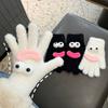 Lovely Coral Velvet Warm Furry Gloves Korean Style Winter Snow Versatile Plush Thickened Cold-Proof Gloves
