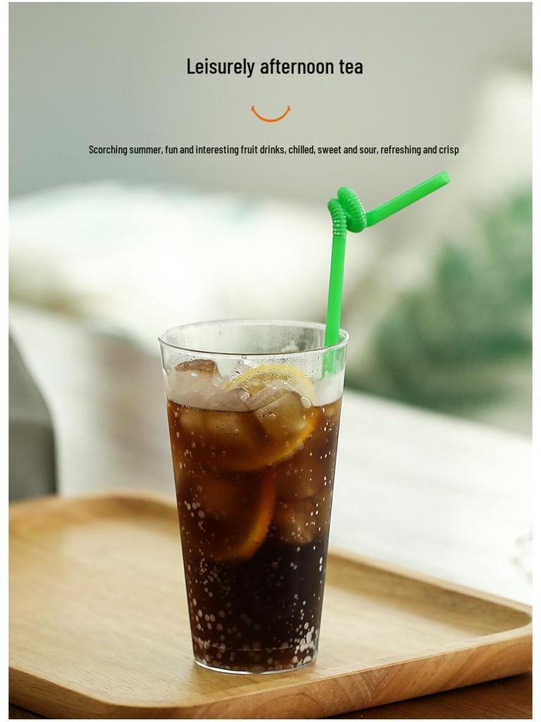 Disposable Transparent Food-Grade Plastic Cups, Thickened for Household & Reception Use