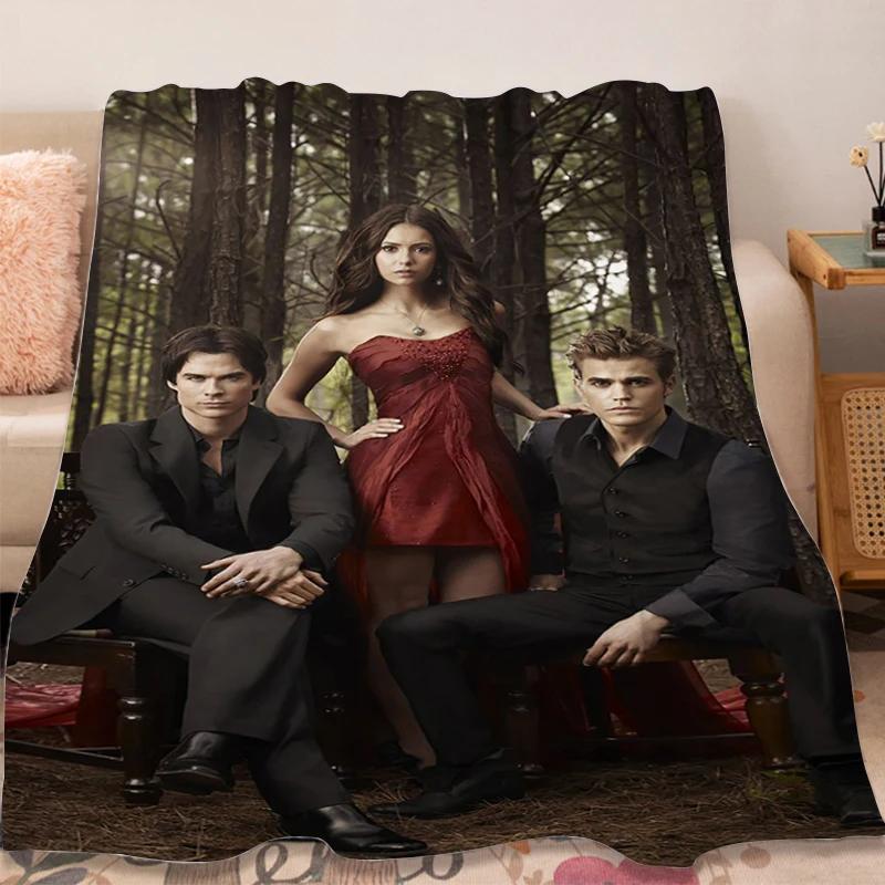 Флисовое одеяло Диван Зимнее Теплое The B-Vampire B-Diaries Пушистое Мягкое Одеяла Микрофибра Постельное белье Размер King Size Кемпинг Покрывала для сна