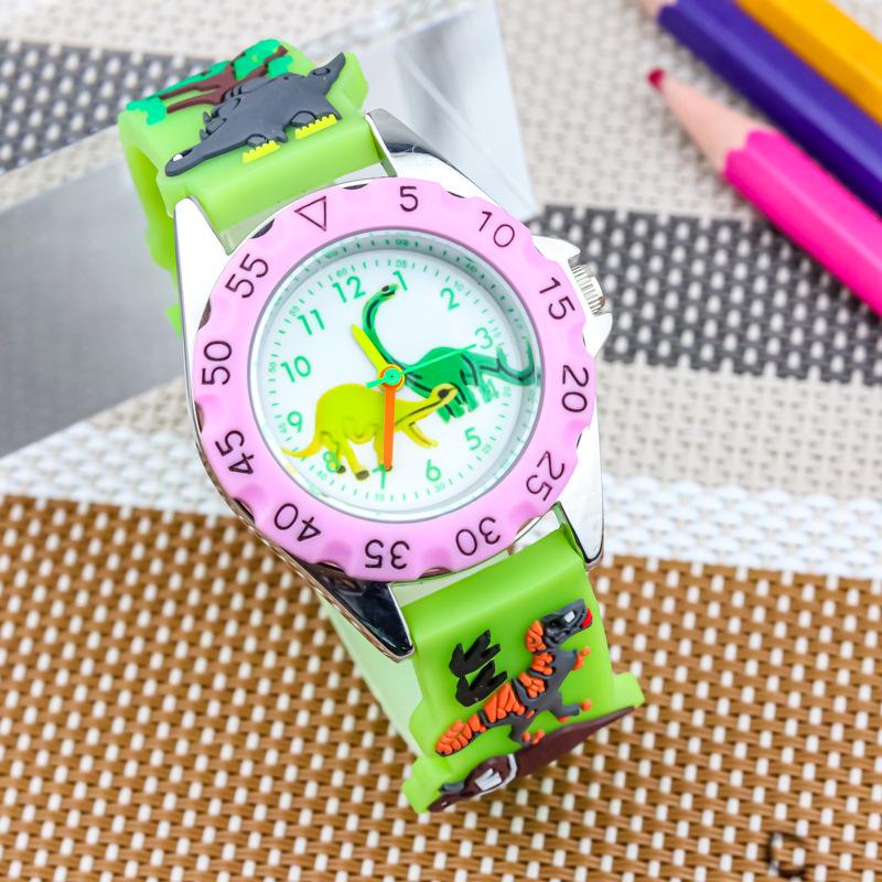 3D мультфильм динозавр детские часы дети студенты кварцевые наручные часы