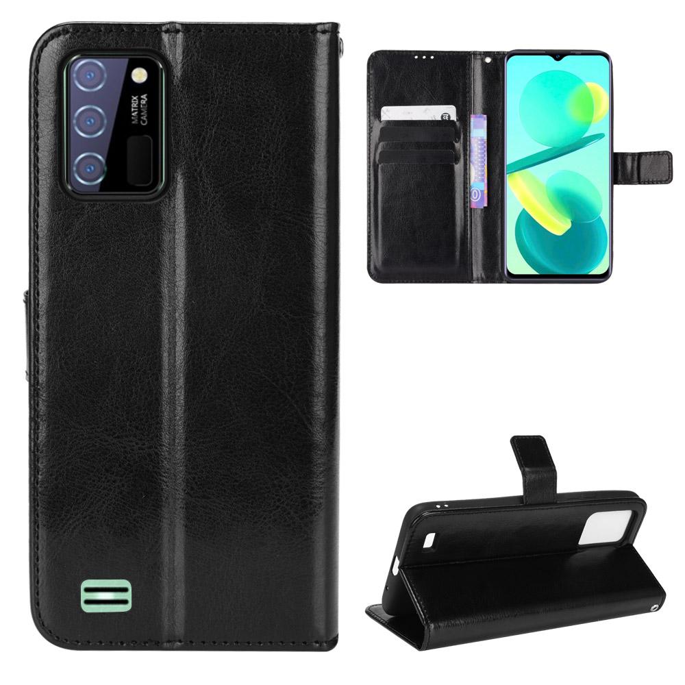 Для Oukitel C25 Чехол-бумажник с подставкой и слотами для карт – Ударопрочный, пылезащитный, деловой, сверхпрочный, откидная крышка из кожи