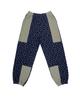 KASUAL MANUAL Flower Block Waffle Pants Navy