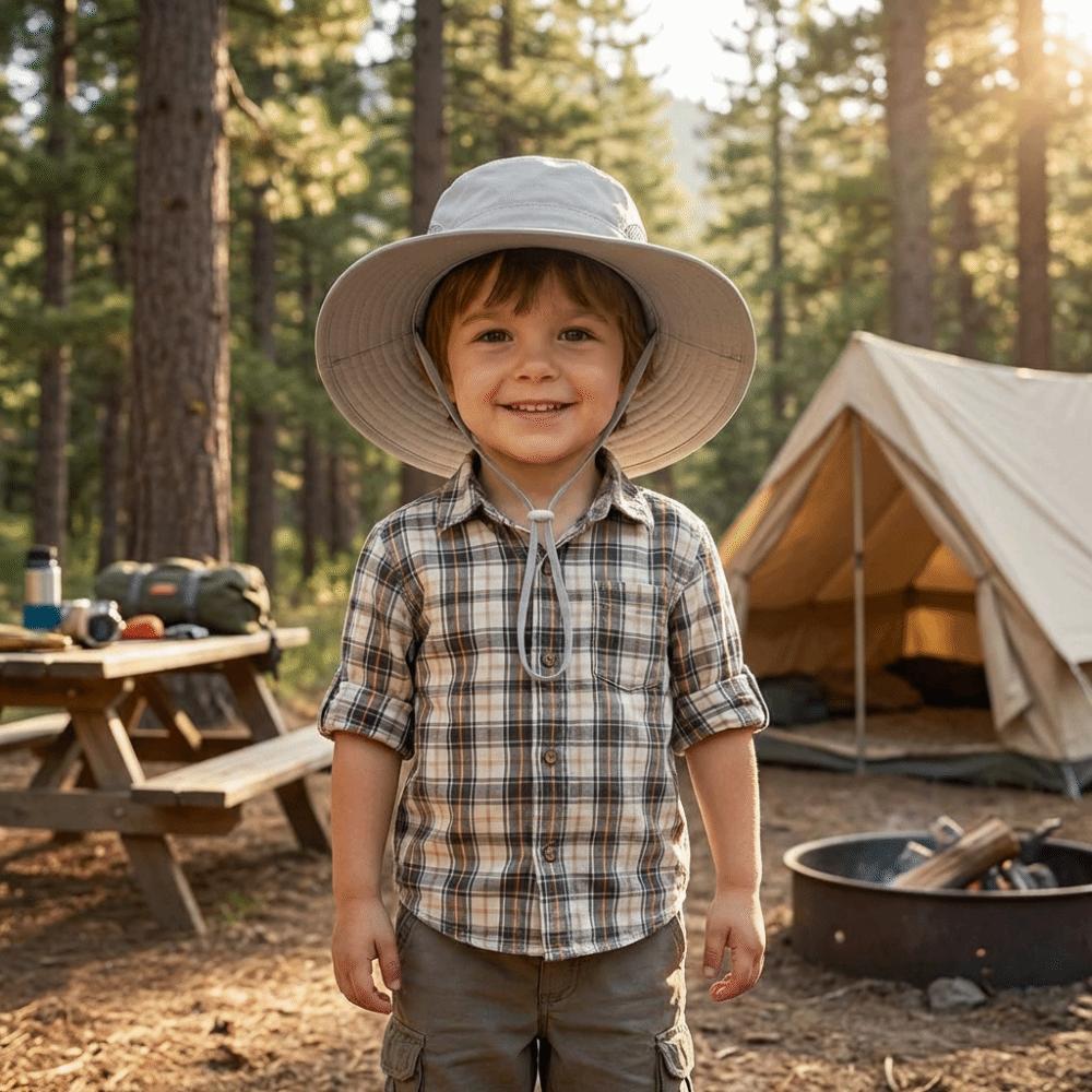 Breathable Quick Dry Fisherman Hat Lightweight Beach Hat Children Kids Sun Protection Hat  Summer