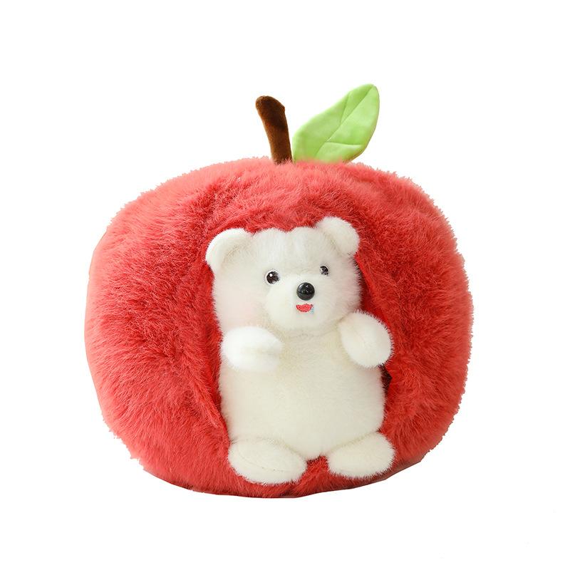Плюшевая игрушка ежик Apple, кукла, съемное яблочное гнездо, милая, крадущая, подушка для бросания, подарок для пары, для девушки