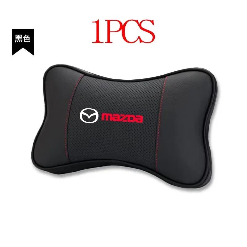 2025 Hot 1Pcs Car Seat Headrest Auto Logo Neck Pillow For Mazda Skyactiv 2 3 5 6 Axela Atenza CX-5 CX3 323 RX8 Demio MX5 car acc