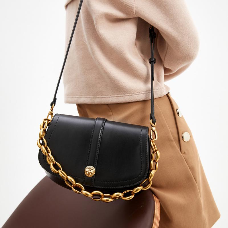 Charles & Keith Chain Versatile PU CK Saddle Bag Handheld Crossbody Shoulder Bag Small Size Women bags CK2-20151118