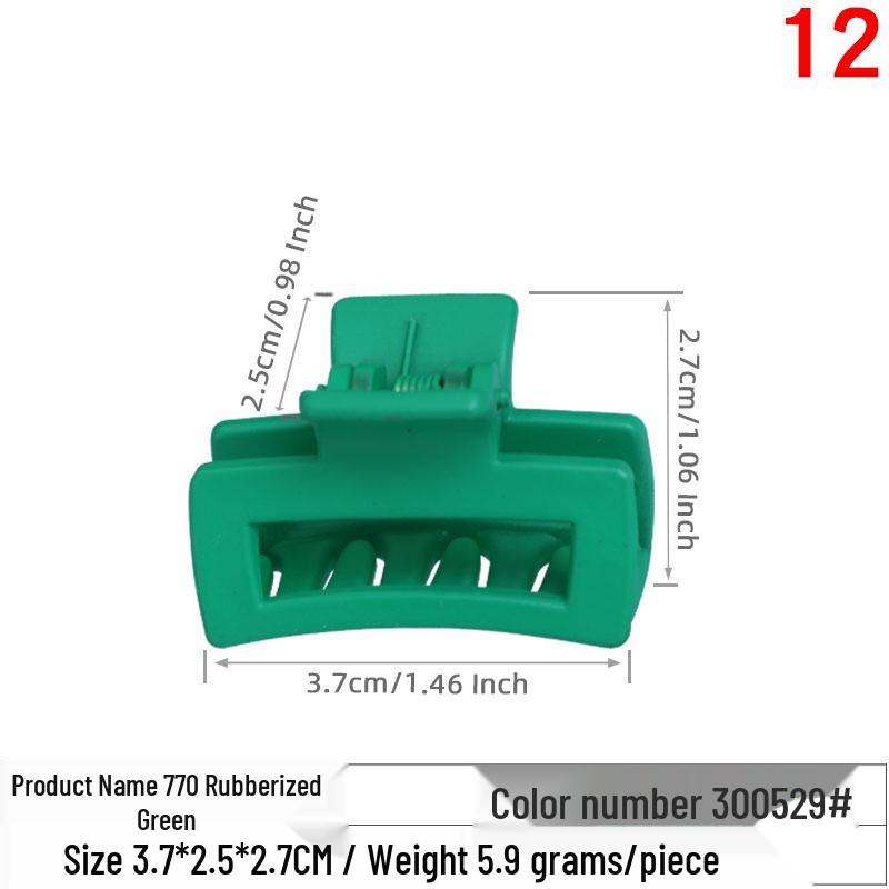 Korean Chic Temperament Hair Claw - Square Clips in Large, Medium, Small for Women, Internet Celebrity Style Hairpin