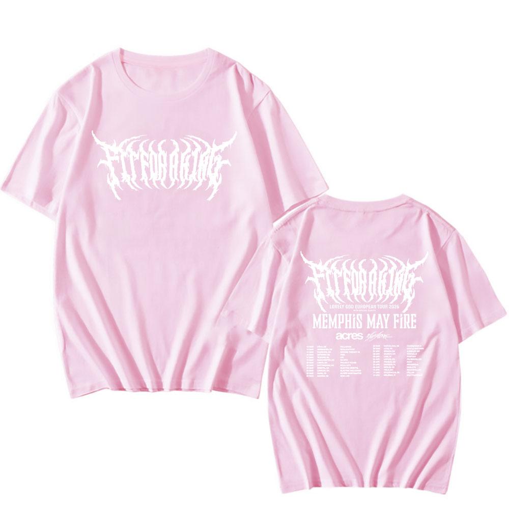 THE LONELY GOD Europe TOUR 2026 T-shirt Fit for A King Rock Band Tshirts Short Sleeve O-neck Cotton Tees Streetwear Unisex