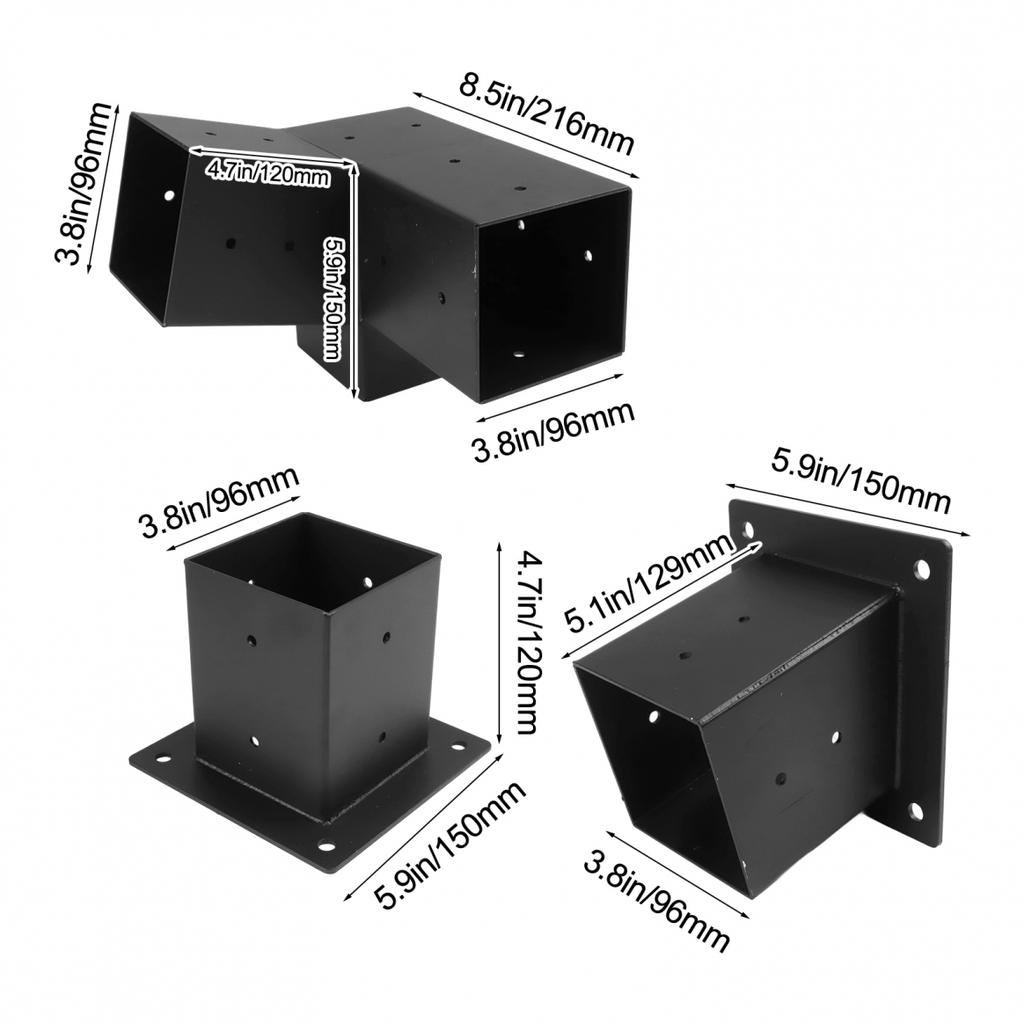 Wall Mounted Pergola Brackets For Slanted Roofs Hardware For 4x4 Posts