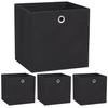 Storage Box - vidaXL - 4 Pcs - Non-woven Fabric - 32 X 32 X 32 Cm - Black