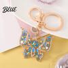 Rhinestone Keychain Butterfly Sparkly Charm with Keyring Dazzling Elegant Enamel