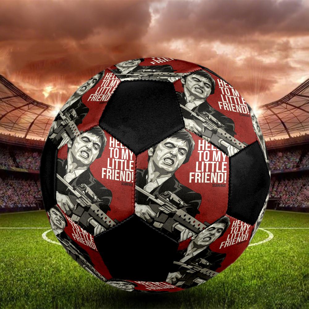Scarface Indoor Soccer Ball Colorful Machine Stitched PVC Size 5 Team Training Competition Ready Durable High-Bounce Cool Sports Gift