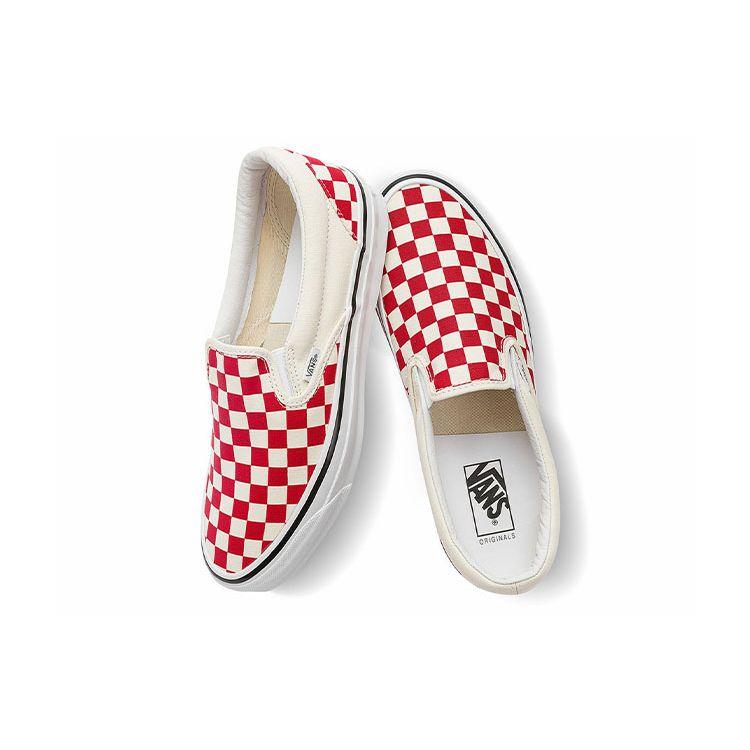 Vans OG Classic Slip-On LX Checkerboard — гоночные красные кроссовки унисекс Classic-White VN0A32QNTYR