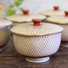 Чайная чашка Kutani ware с набором красных стильных крышек для роскошного чайного сервиза, 5, сетка, чайная чашка, гости,