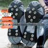 Non-Slip Crampon Shoe Covers for Elderly & Kids - 10-Tooth Spikes for Ice, Snow & Mountaineering