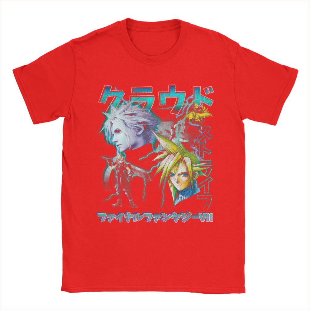Unisex TShirt Aerith Gainsborough FF Magazine Final Fantasy Cotton Tee Shirt Short Sleeve T Shirt Round Collar Tops Printed
