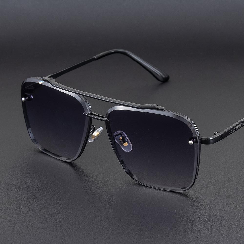 Модные квадратные солнцезащитные очки мужские винтажные с большой оправой женские с градиентными линзами солнцезащитные очки люксовый бренд металлические панк очки