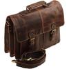 New Buffalo Leather Briefcase Messenger Bag, Business Office Laptop Satchel Shoulder Bags For Men and Women,16 Inch Medium