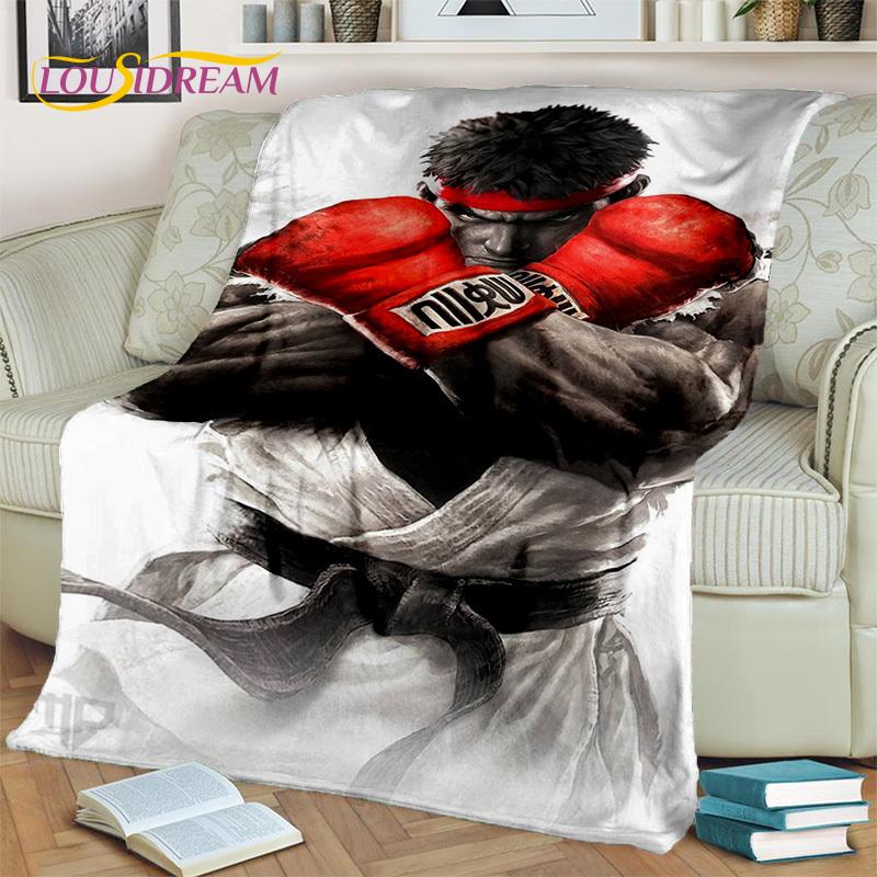 SF Retro Game Street Fighter Gamer Blanket,Soft Throw Blanket for Home Bedroom Bed Sofa Picnic Travel Office Cover Blanket Kids