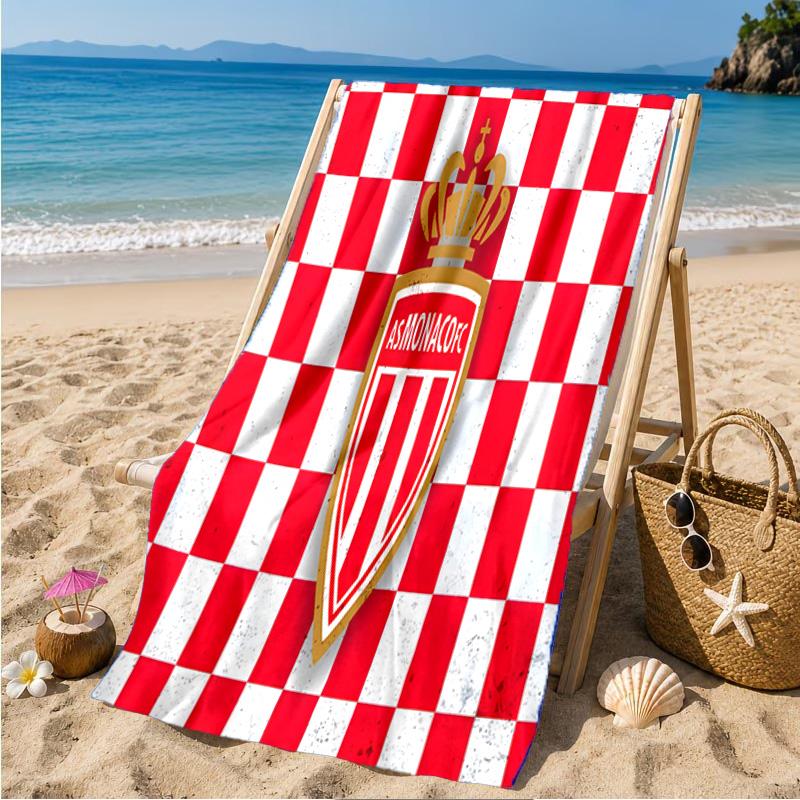 As Monaco Crest Beach Towel Microfiber Beach Towel, Lightweight and Quick-Dry, for Summer Travel, Swimming Pool Fan Birthday Gift