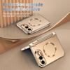 For iPhone Ultra Magnetic Case With S Pen With Tempered Flim Screen Glass Protector Plating Hinge Protection Shockproof Cover