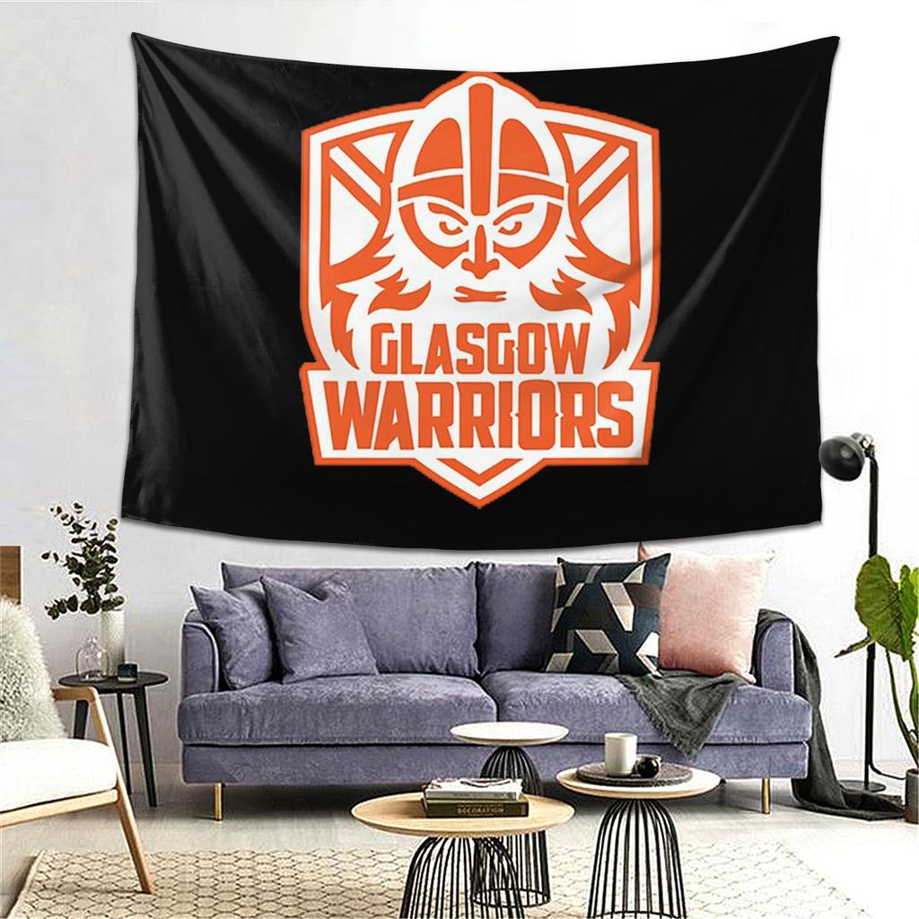 GLASGOW WARRIORS RUGBYTEAM Tapestry Decoration Art Aesthetic Tapestries for Living Room Bedroom Home Wall Cloth Wall Hanging