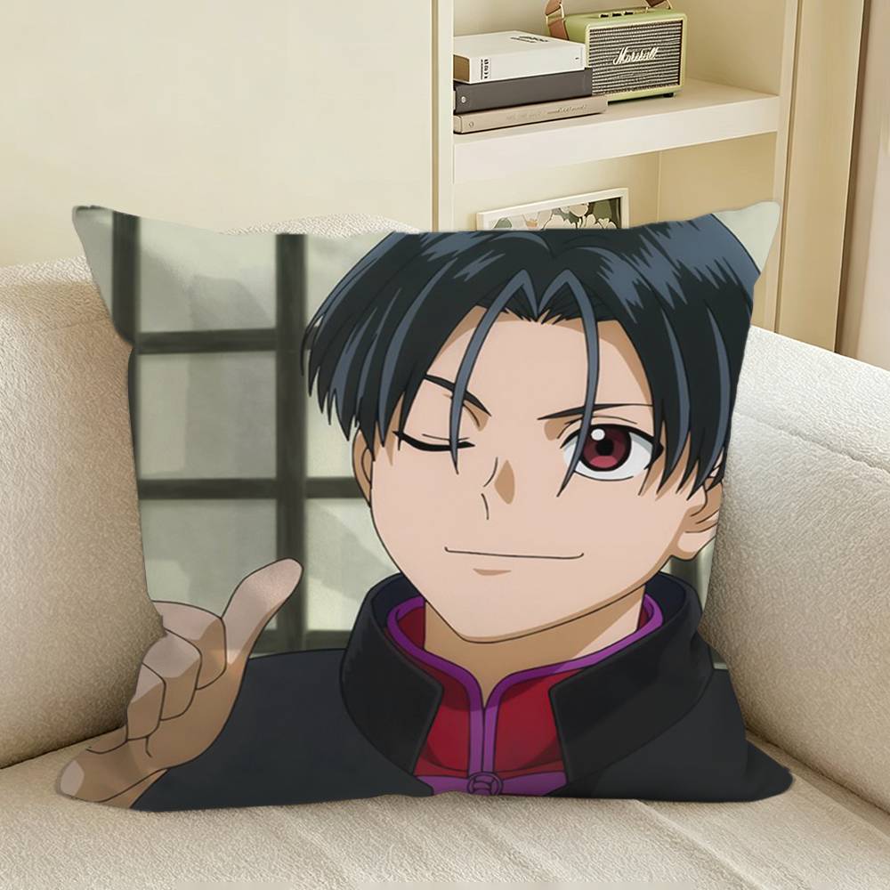 Arajin Tomoshibi Anime BUCCHIGIRI Square Sofa Pillow Cover Solid Color Living Room Home Decor Cushion Case